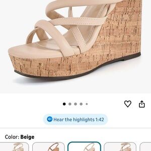 Chic Beige Wedge Sandals